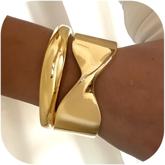 Manufacturer Chunky Gold Bangles Bracelets for Women Gold Cuff Bracelet Set Waterproof Non Tarnish Stack Bracelet for Women Gifts bracelets