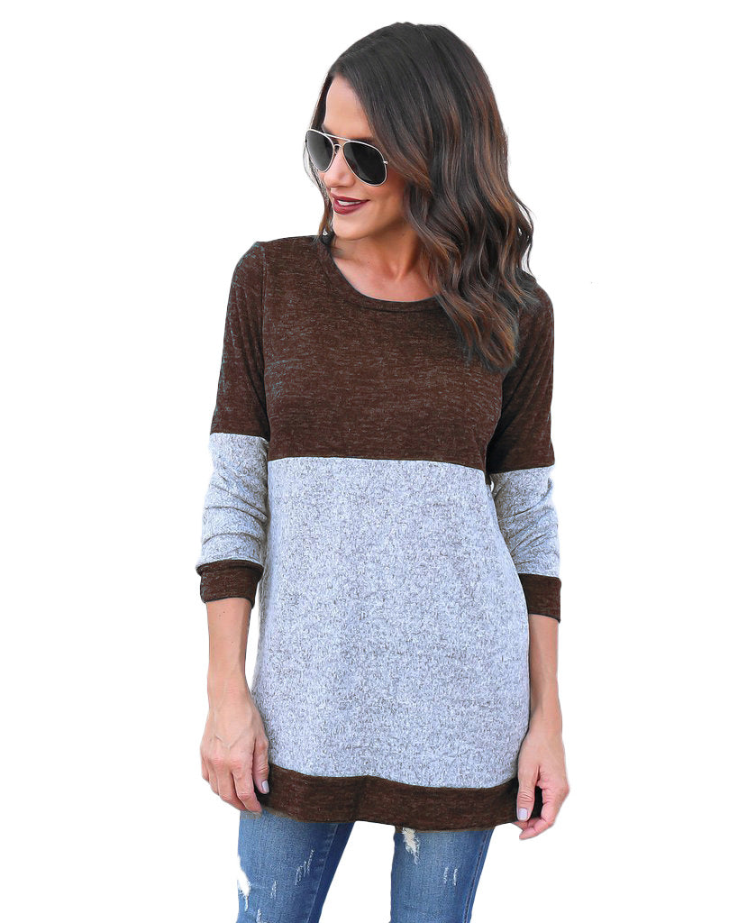 Hot Sale Autumn and Winter European and American Knitted Sweaters Sexy Splicing Sweaters T-Shirts Women's Clothing