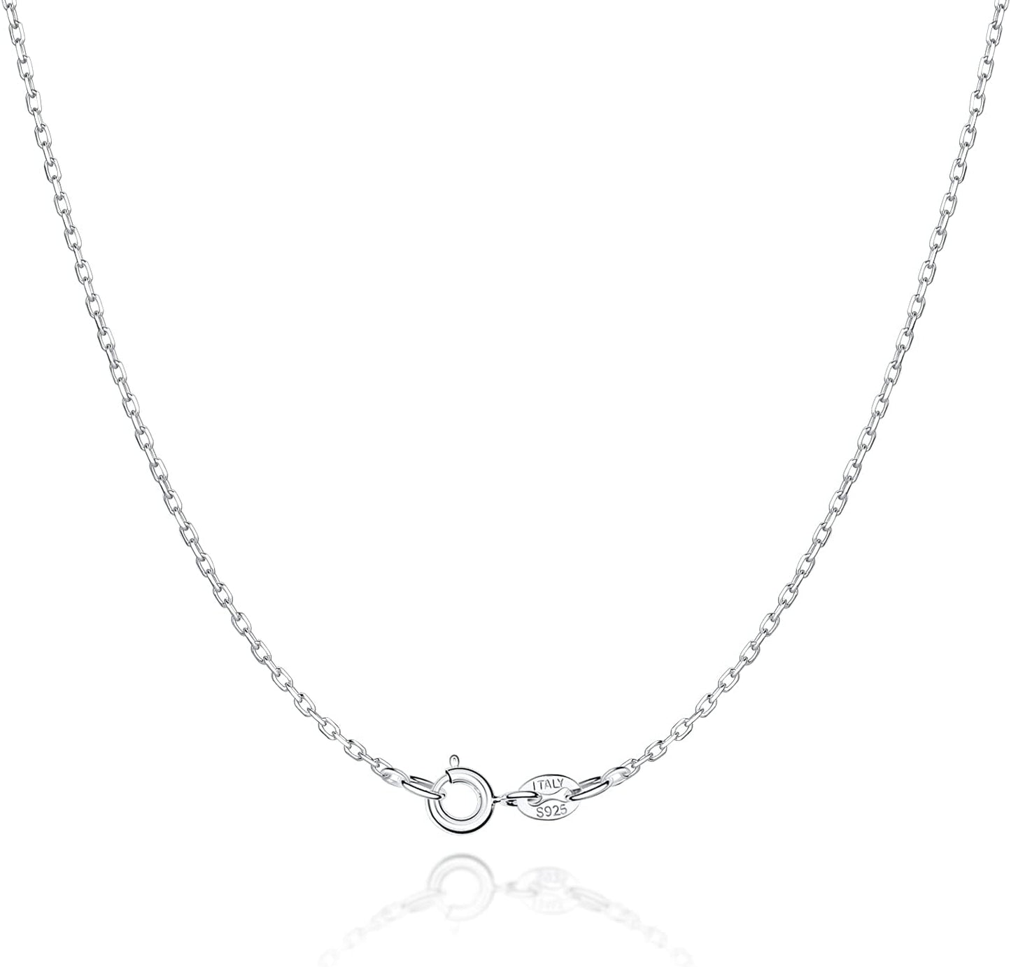 Manufacturer Jewlpire 925 Sterling Silver Chain Necklace Chain for Women 1.1mm Cable Chain Necklace Upgraded Spring-Ring Clasp - Thin & Sturdy - Italian Quality 16/18/20/22/24 Inch Necklace