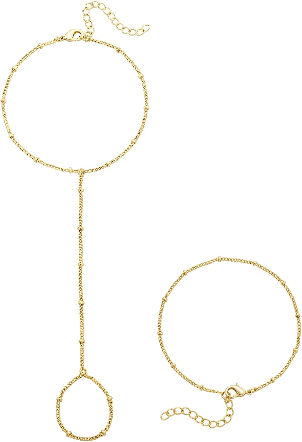 Manufacturer adoyi Gold Bracelets for Women, 14K Gold Plated Stackable Bracelet Stack Set Adjustable Charm Paperclip Chain Cuban Link Layered Waterproof Jewelry Sets Gifts for Womens 6.0/6.8/7.2" bracelets
