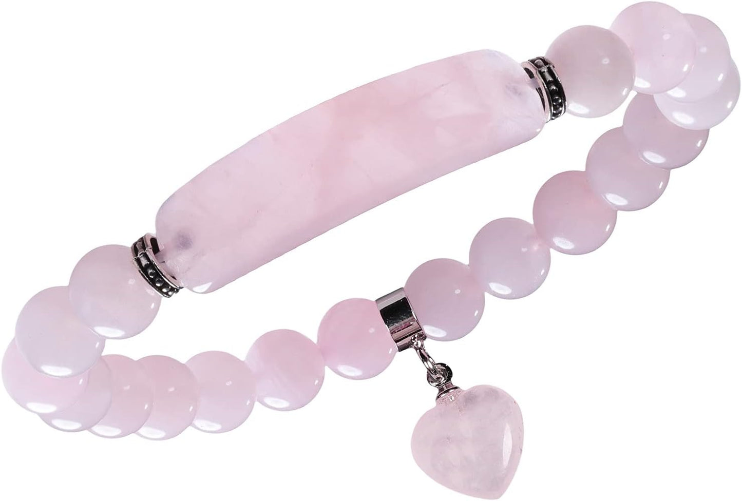 Manufacturer TUMBEELLUWA Healing Stone Bracelet 8mm Beads Chakra Crystal Energy Heart Charm Bracelet Handmade Jewelry for Women bracelets