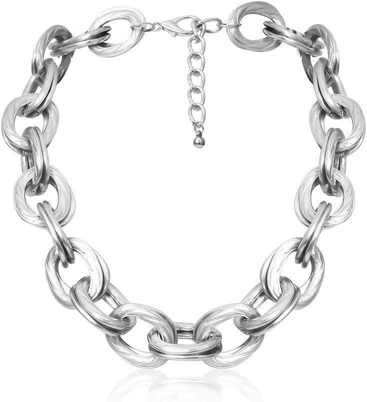Manufacturer CSIYANJRY99 Chunky Gold Necklaces for Women,Multilayer Punk 80s Hip Hop Necklace,Layered Cuban Link Chain Statement Necklace 90s Freaknik Outfit Accessories for Women necklace