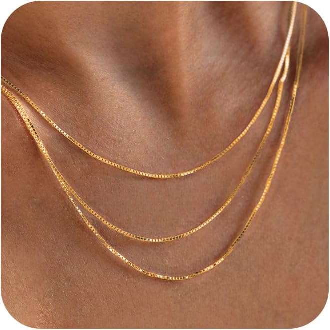 Manufacturer Moodear Gold Necklace for Women 14K Dainty Chunky Gold/Sliver Chain Necklace Cuban Link Paperclip Chain Choker Toggle Clasp Layered Pearl Pendent Necklace for Women Trendy Fashion Jewelry necklace