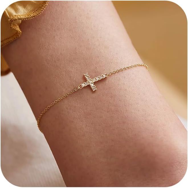 Manufacturer Tewiky Waterproof Gold Bracelets for Women Non Tarnish - Dainty Stack14K Gold Plated/Sterling Silver Chain Bracelets Set Adjustable Trendy Jewelry for Women bracelets