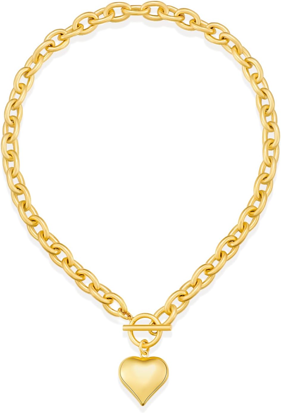 Manufacturer CLASSYZINT 18K Gold Plated Coin Lion Head Pendant Necklace Chunky Paperclip Choker Necklace For Gifts On Birthday Holidays For Women Girls Necklace