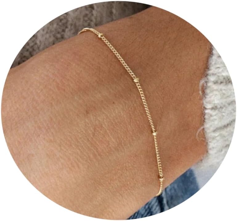 Manufacturer 18K Gold Plated Pearl Beaded Chain Cross Bracelets for Women Adjustable Stainless Steel Dainty Thin Gold Box Cuban Twisted Link Chain Bracelet Bridesmaid Jewelry bracelets