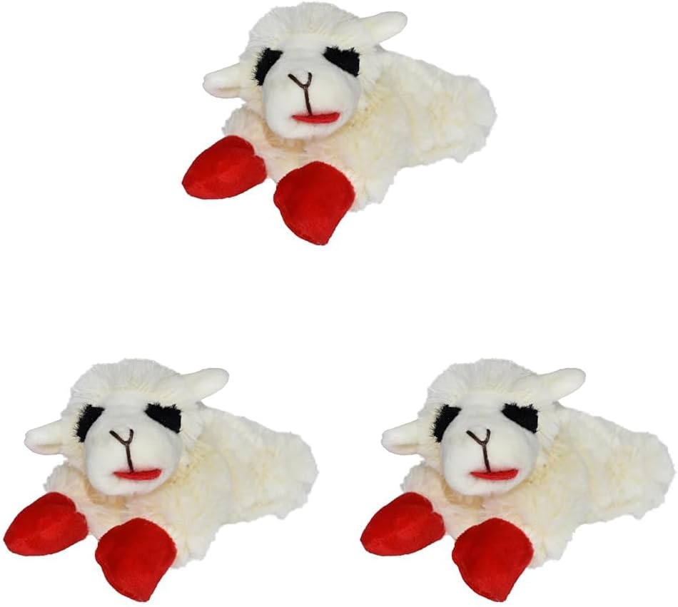 Manufacturer Multipet Mini Lamb Chop Officially Licensed, Plush, Squeak Pet Toy (White, 10') Dog toy