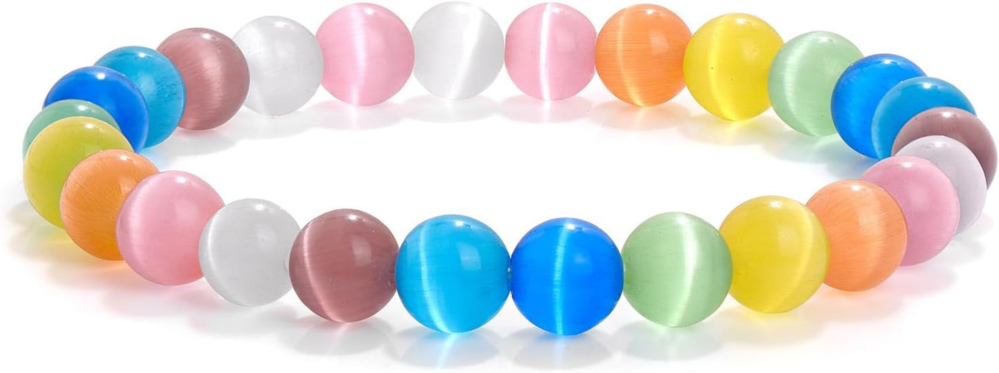 Manufacturer GolbalJew Healing Bracelet For Women Anxiety Beaded Bracelets Jewelry Healing Stone Crystal Bracelet Stress Relief Yoga Beads Chakra Bracelets Gifts For Women pink bracelets
