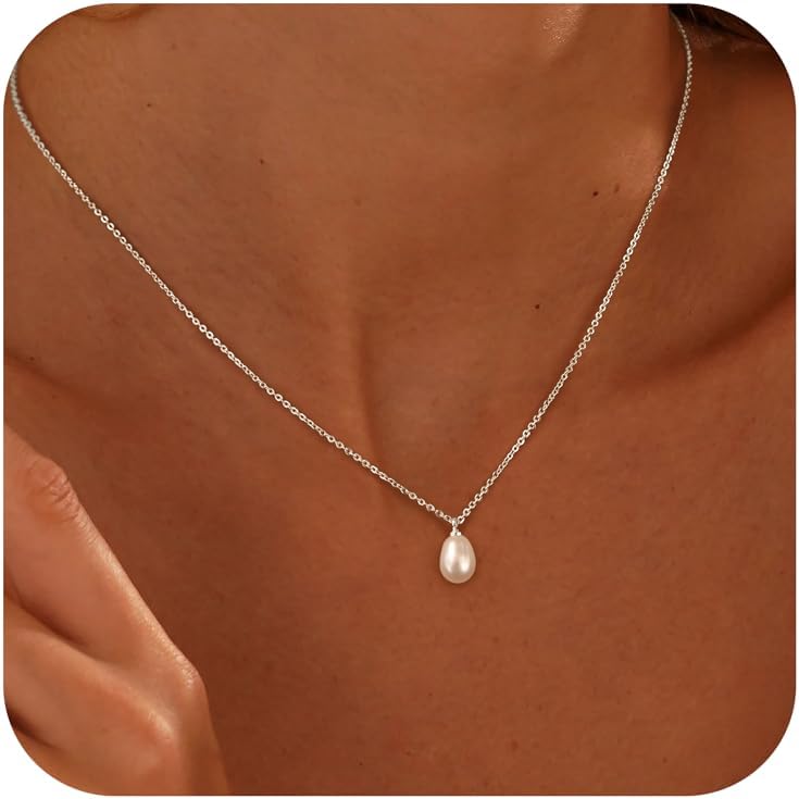 Manufacturer Pearl Necklace for Women Trendy,14k Gold Plated Necklace Dainty Wedding Necklace Small Cute Choker Necklace Beaded Lariat Drop Necklace Vintage Waterproof Jewelry for Women Gold Jewelry Fashion Gifts necklace