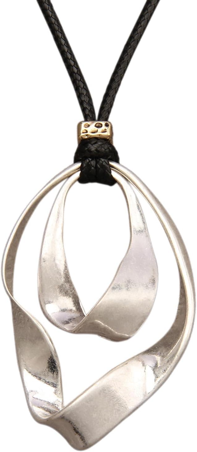 Manufacturer Boho Necklaces for Women Chunky Circle Necklace Layered Boho Circle Leather Choker Necklace Long Vintage Necklaces Bohemian Jewlery Gifts necklace