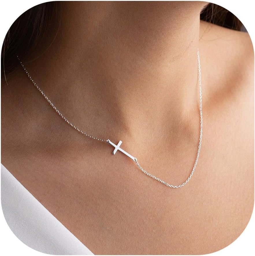Manufacturer MONOZO Cross Necklace for Women,14K Gold Plated Cross Necklace Layered Gold Cross Necklace Tiny Sideway Cross Choker Necklace Gold Cross Necklaces for Women Trendy Gold Jewelry Gifts for Women Trendy necklace