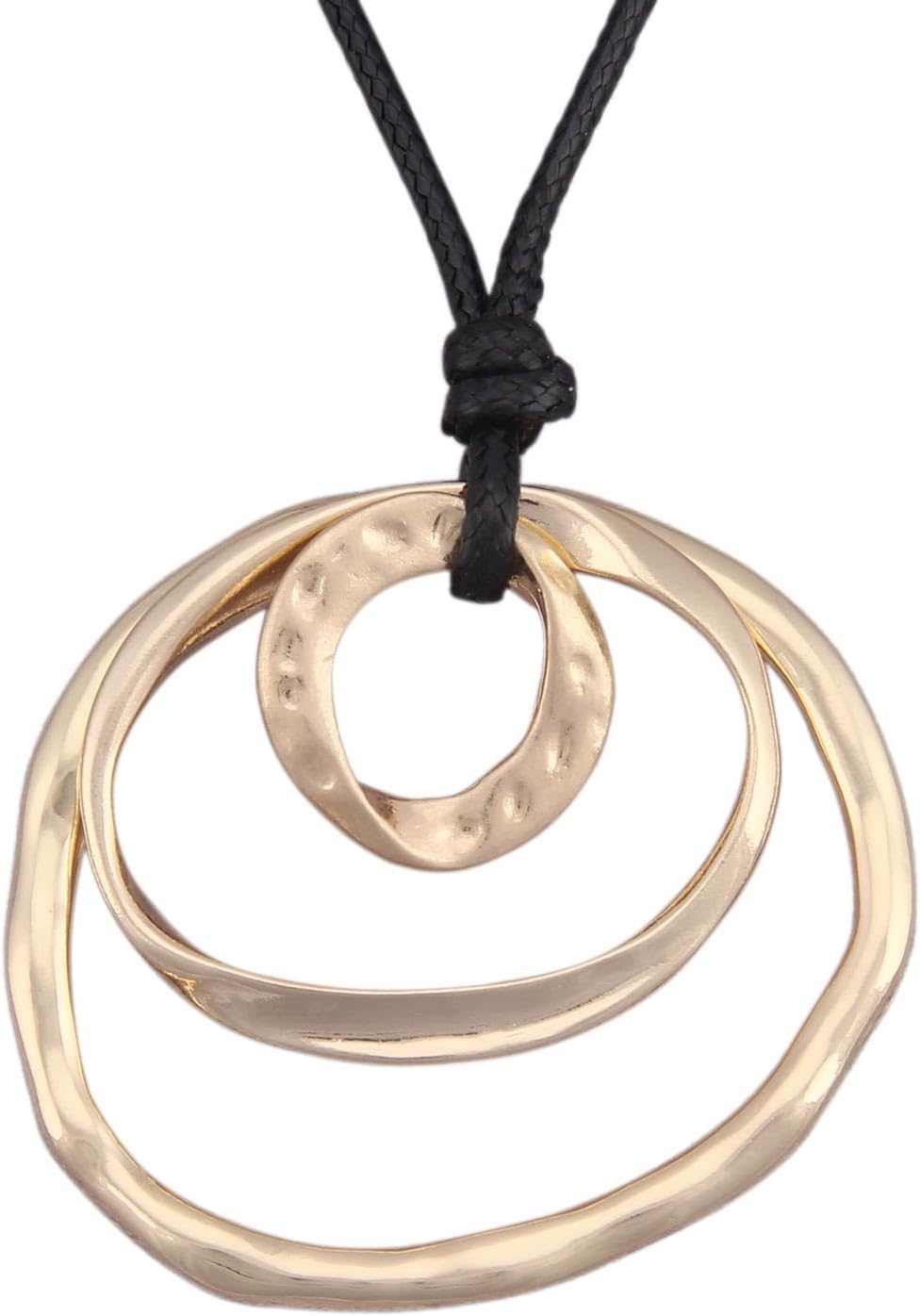 Manufacturer Boho Necklaces for Women Chunky Circle Necklace Layered Boho Circle Leather Choker Necklace Long Vintage Necklaces Bohemian Jewlery Gifts necklace