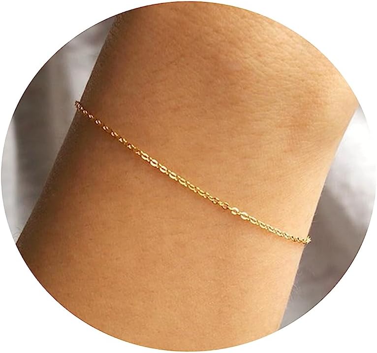 Manufacturer 18K Gold Plated Pearl Beaded Chain Cross Bracelets for Women Adjustable Stainless Steel Dainty Thin Gold Box Cuban Twisted Link Chain Bracelet Bridesmaid Jewelry bracelets