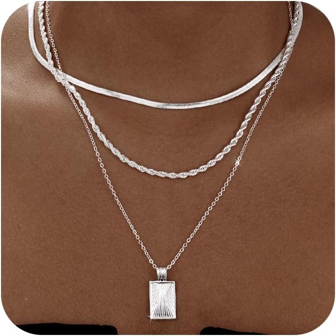 Manufacturer Gold/Silver Layered Necklaces for Women,Dainty 14k Gold Plated Stackable Choker Necklaces for Women,Trendy Layering Coin Chain Pendant Jewelry Set Gifts necklace
