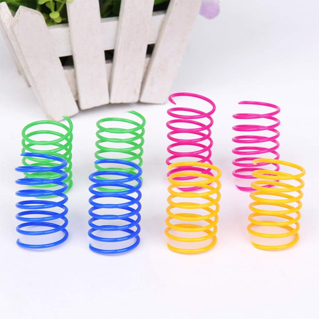 Manufacturer Andiker Interactive Cat Spiral Creative Spring Toy to Kill Time and Keep Fit, Sturdy and Heavy Plastic for Swatting, Biting, Hunting Kitten Toys, Colorful, 12 pcs Cat toy