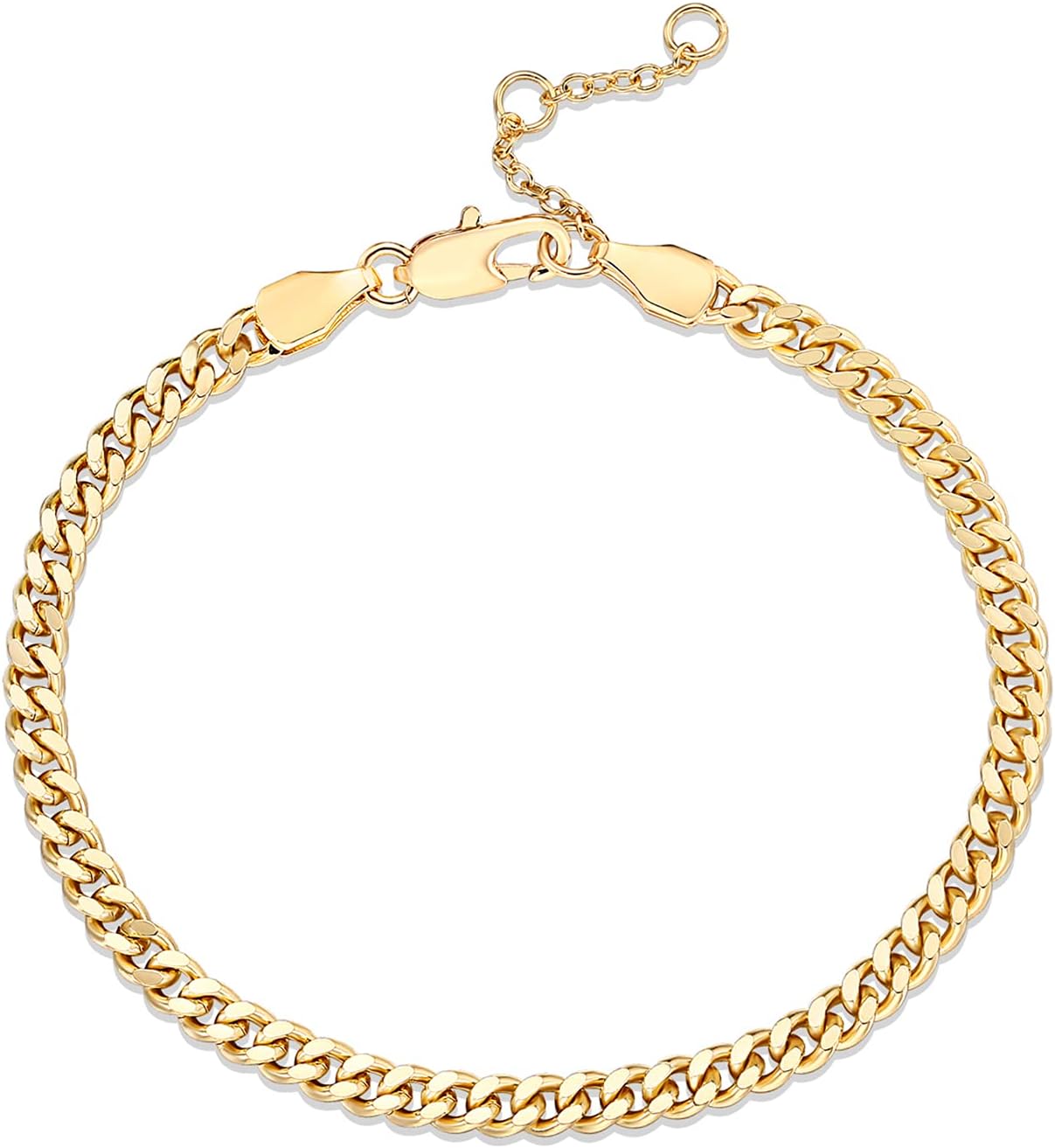 Manufacturer PAVOI 14K Gold Plated Paperclip/Curb/Figaro Chain Adjustable Bracelet for Women bracelets