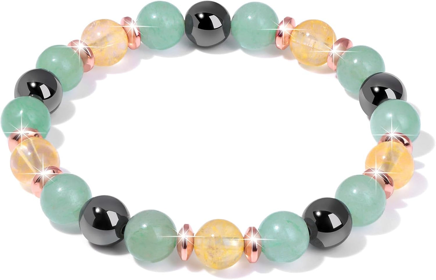 Manufacturer GolbalJew Healing Bracelet For Women Anxiety Beaded Bracelets Jewelry Healing Stone Crystal Bracelet Stress Relief Yoga Beads Chakra Bracelets Gifts For Women pink bracelets