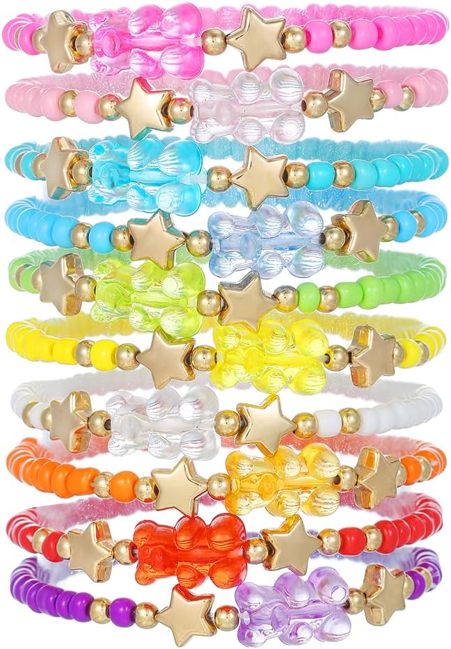 Manufacturer Friendship Bracelets Boho Stackable Bracelets for Women Surfer Heishi Clay Bead Bracelets Stretch Preppy Bracelets Colorful Boho Bracelets for Women bracelets
