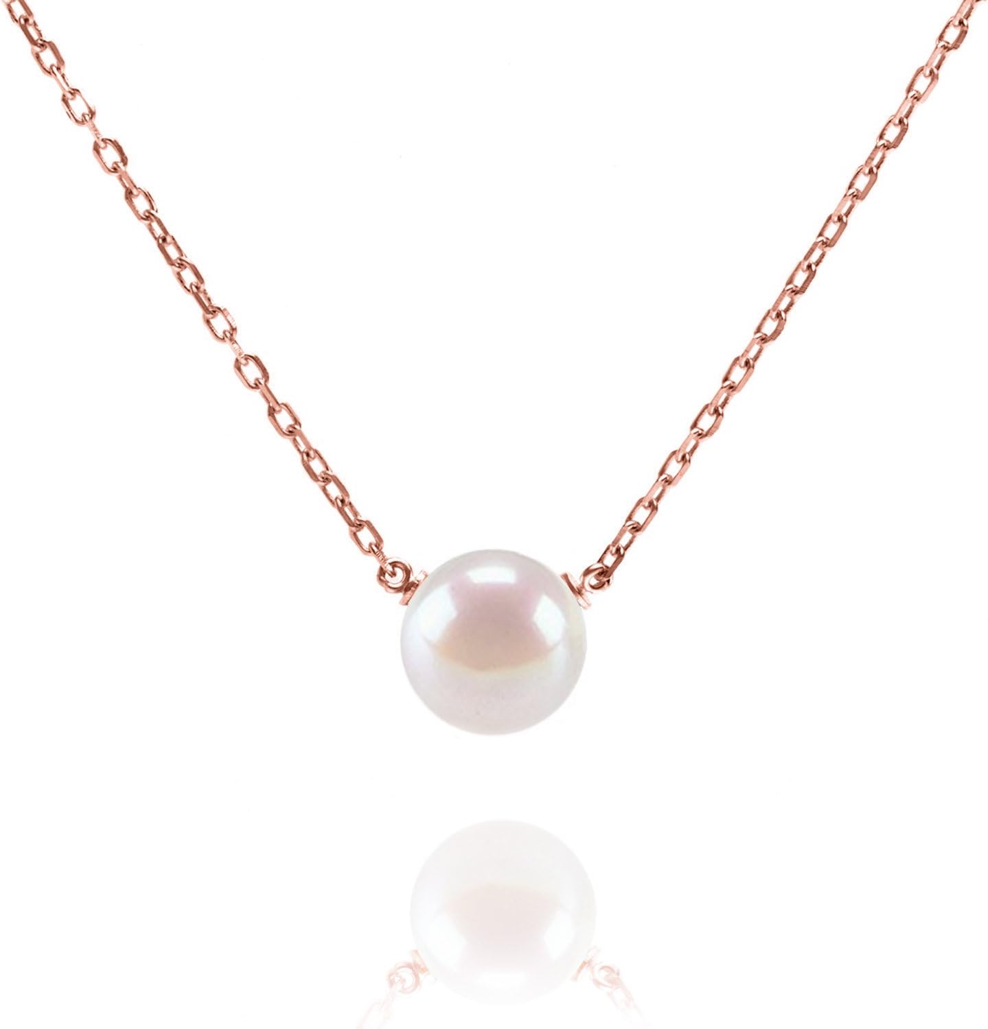 Manufacturer PAVOI Handpicked AAA+ Freshwater Cultured Single Pearl Necklace Pendant | Gold Necklaces for Women Necklace