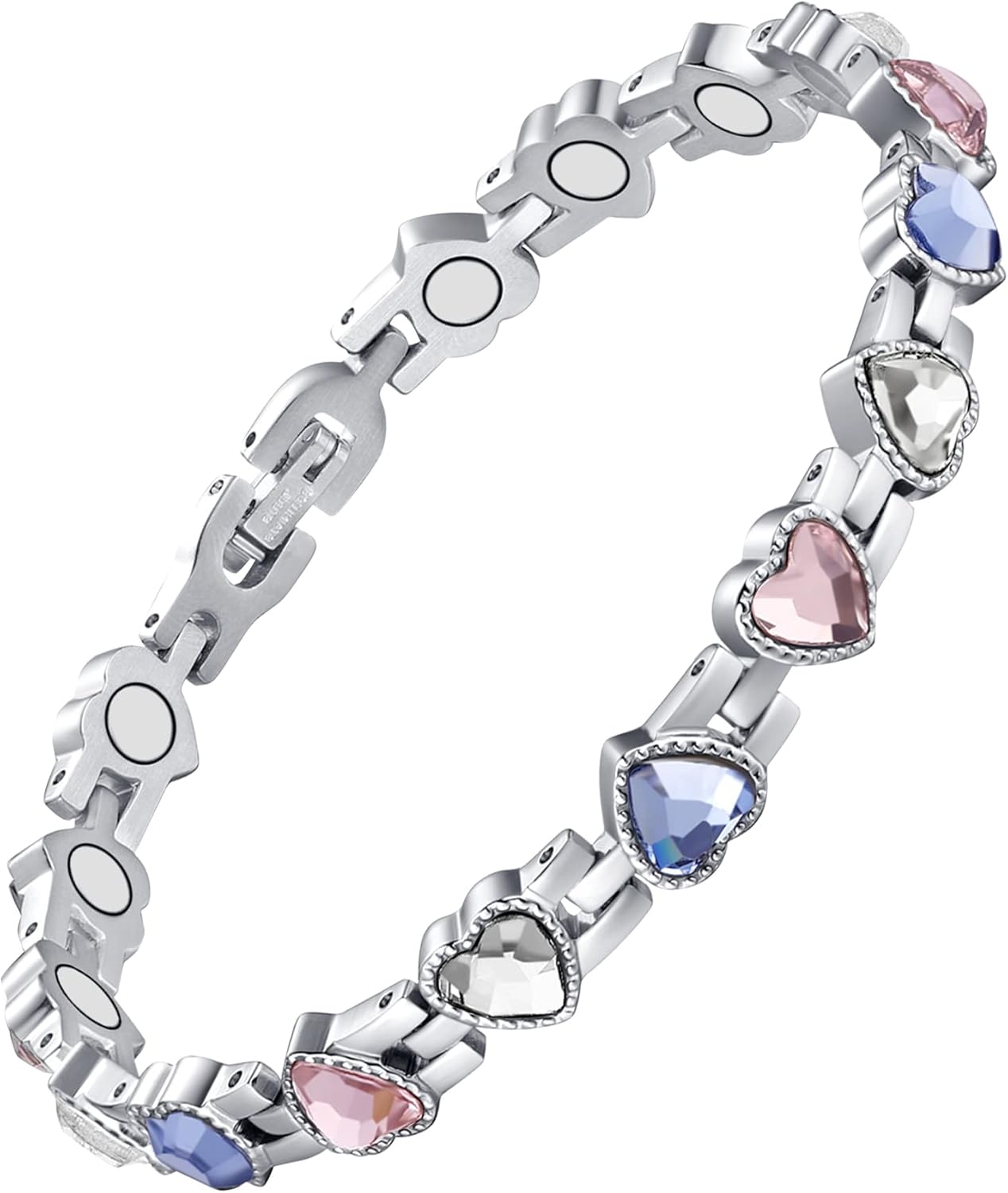 Manufacturer Feraco Magnetic Bracelets for Women, Titanium Steel Magnetic Bracelet with Neodymium Magnets & Sparkling Crystals, Jewelry Gifts bracelets