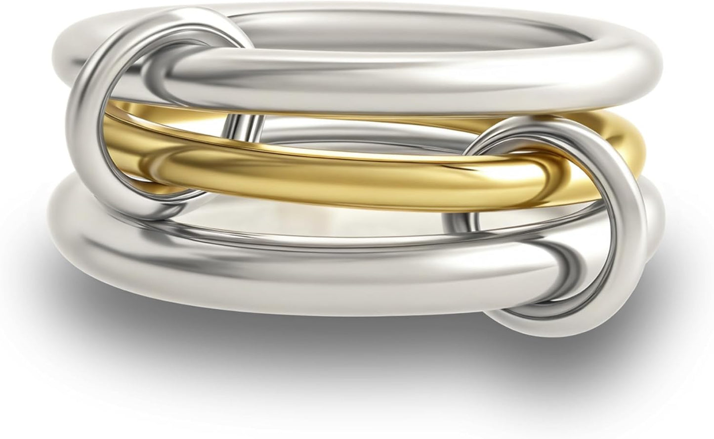 Manufacturer Gold Stackable Rings for Women Non Tarnish, 18k Gold Plated Cubic Zirconia Rings, Silver Gold Multi Ring Mixed Metals Stack Rings Set rings
