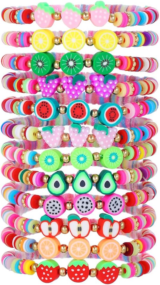 Manufacturer Friendship Bracelets Boho Stackable Bracelets for Women Surfer Heishi Clay Bead Bracelets Stretch Preppy Bracelets Colorful Boho Bracelets for Women bracelets