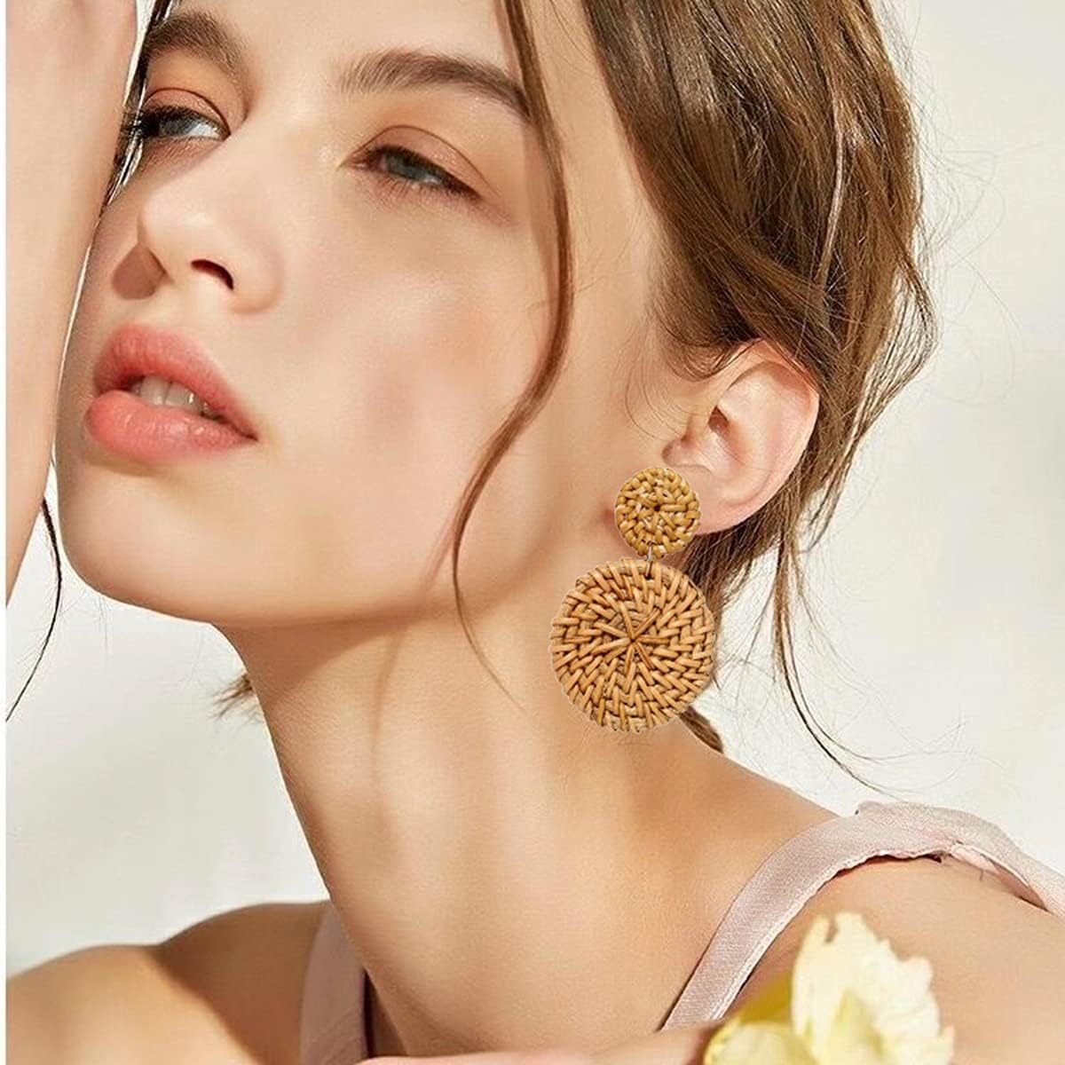 Manufacturer 16 Pairs Trendy Statement Acrylic Rattan Earrings for Women-Fashion Summer Beach Vacation Boho Jewelry Set earring