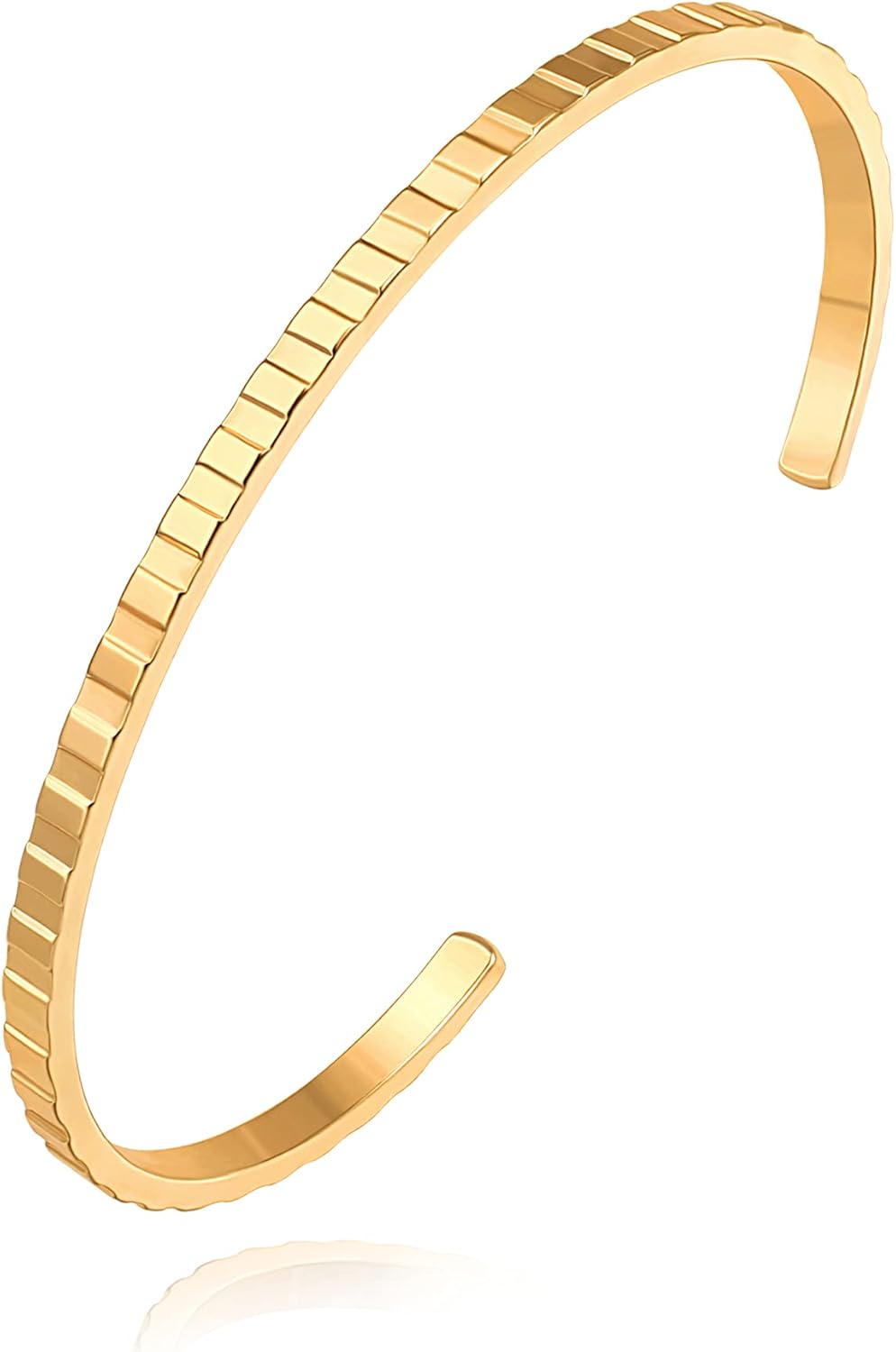 Manufacturer PERNNLA PEARL Dainty Gold Bar Bracelet for Women Simple Delicate Thin Cuff Bangle Hook Bracelet 18K Gold Plated Handmade Minimalist Jewelry bracelets