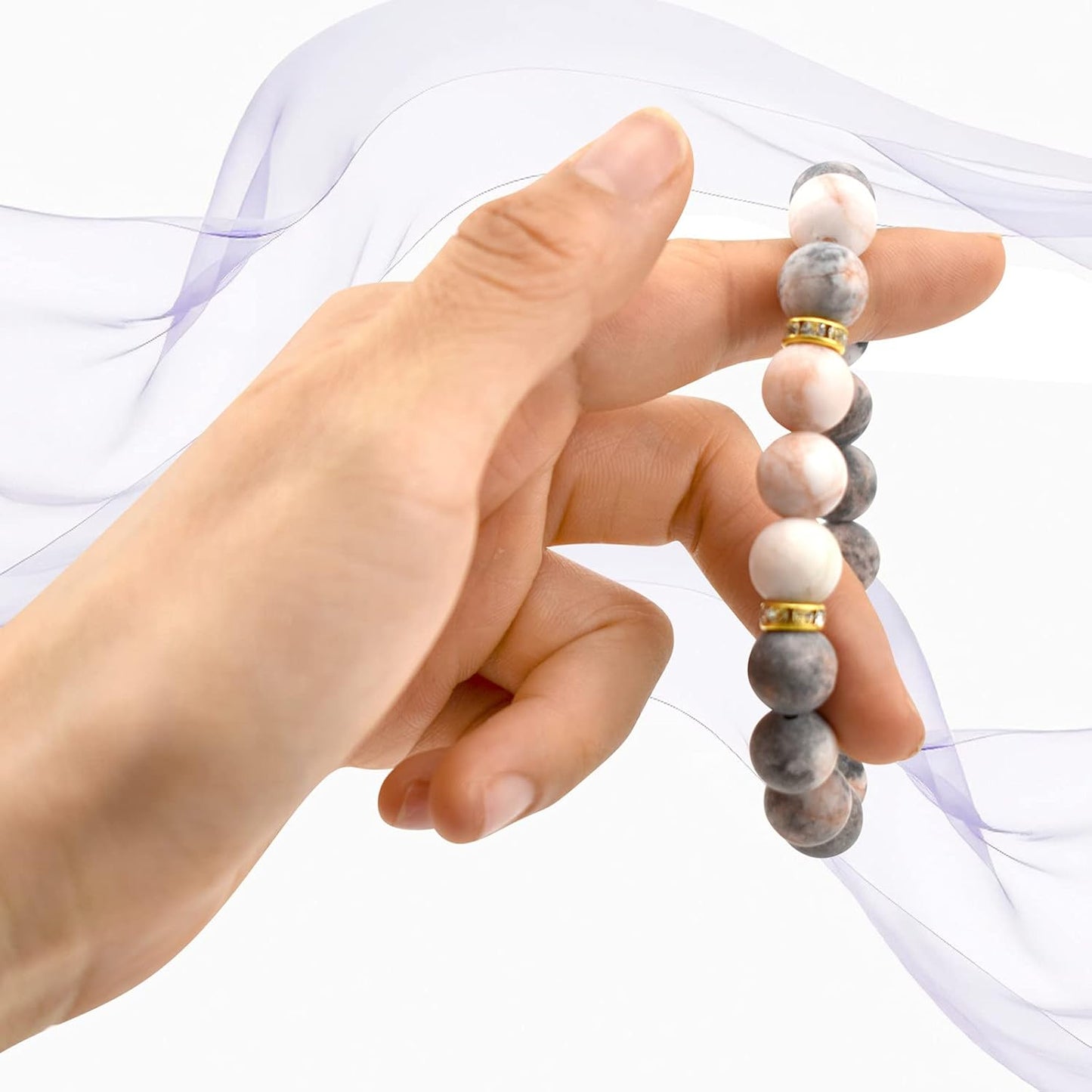 Manufacturer Healing Bracelet For Women Anxiety Crystal Bracelet Chakra Beaded Bracelets Rose Quartz Crystals And Healing Stones Yoga Bead Bracelet Calming Stretch Bracelet Stress Relief Gifts For Women bracelets