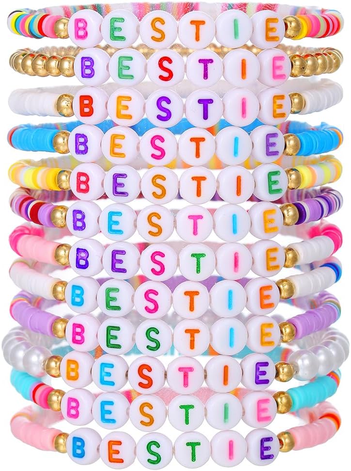 Manufacturer Friendship Bracelets Boho Stackable Bracelets for Women Surfer Heishi Clay Bead Bracelets Stretch Preppy Bracelets Colorful Boho Bracelets for Women bracelets