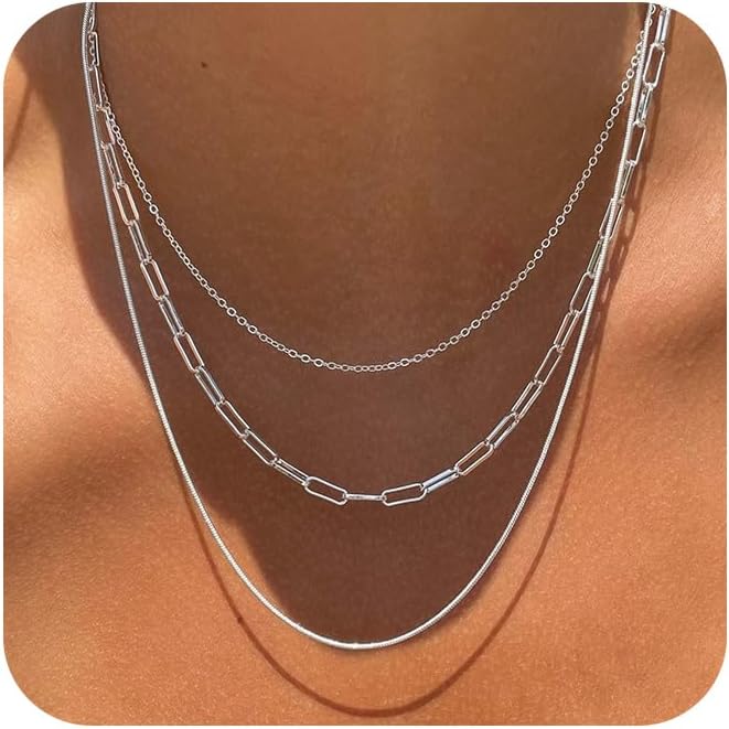 Manufacturer Freekiss Herringbone Necklace for Women,Dainty Gold Necklace,14k Gold Plated Snake,Gold Chain Choker Necklaces,Simple Gold Layered Necklaces,Gold Jewelry Gift for Women Necklace