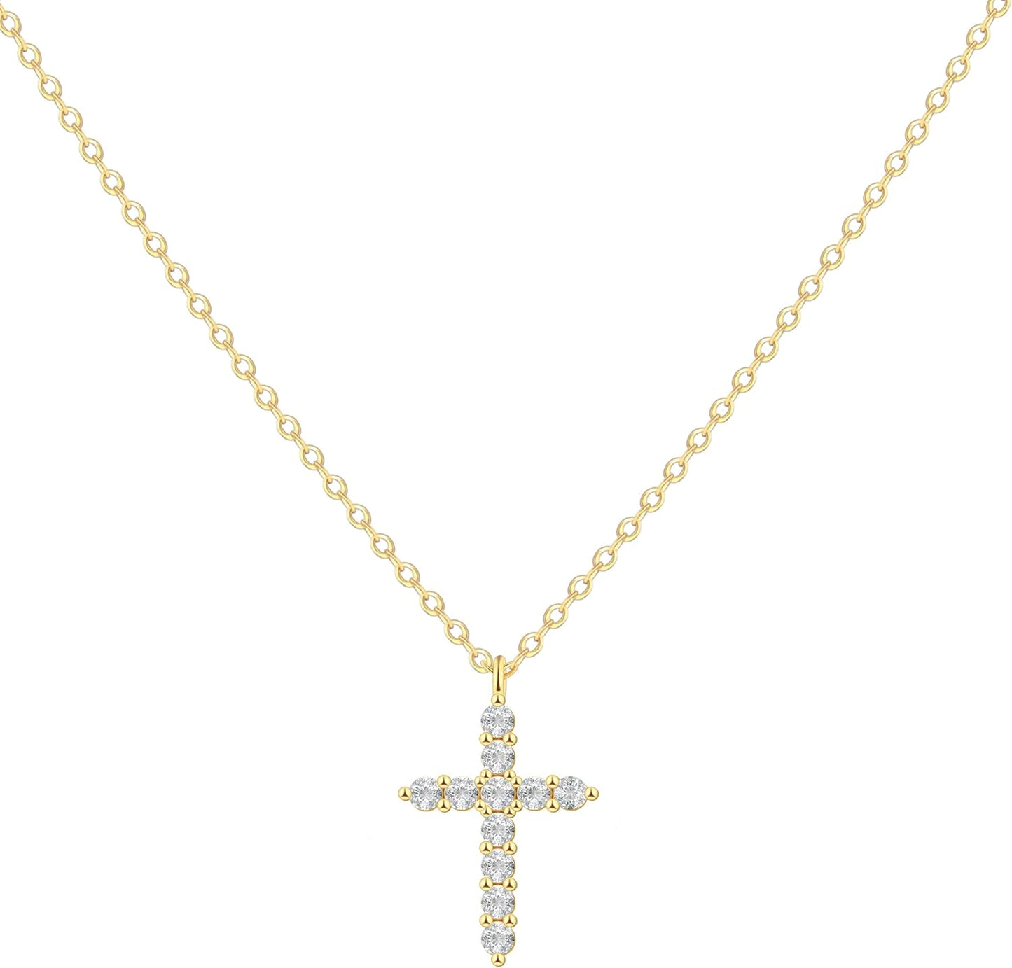 Manufacturer Layered Cross Necklace for Women,14K Gold Plated/Sterling Silver Plated Choker Necklaces for Women Stack Simple Cross Pendant Necklaces Jewelry for Women Trendy necklace