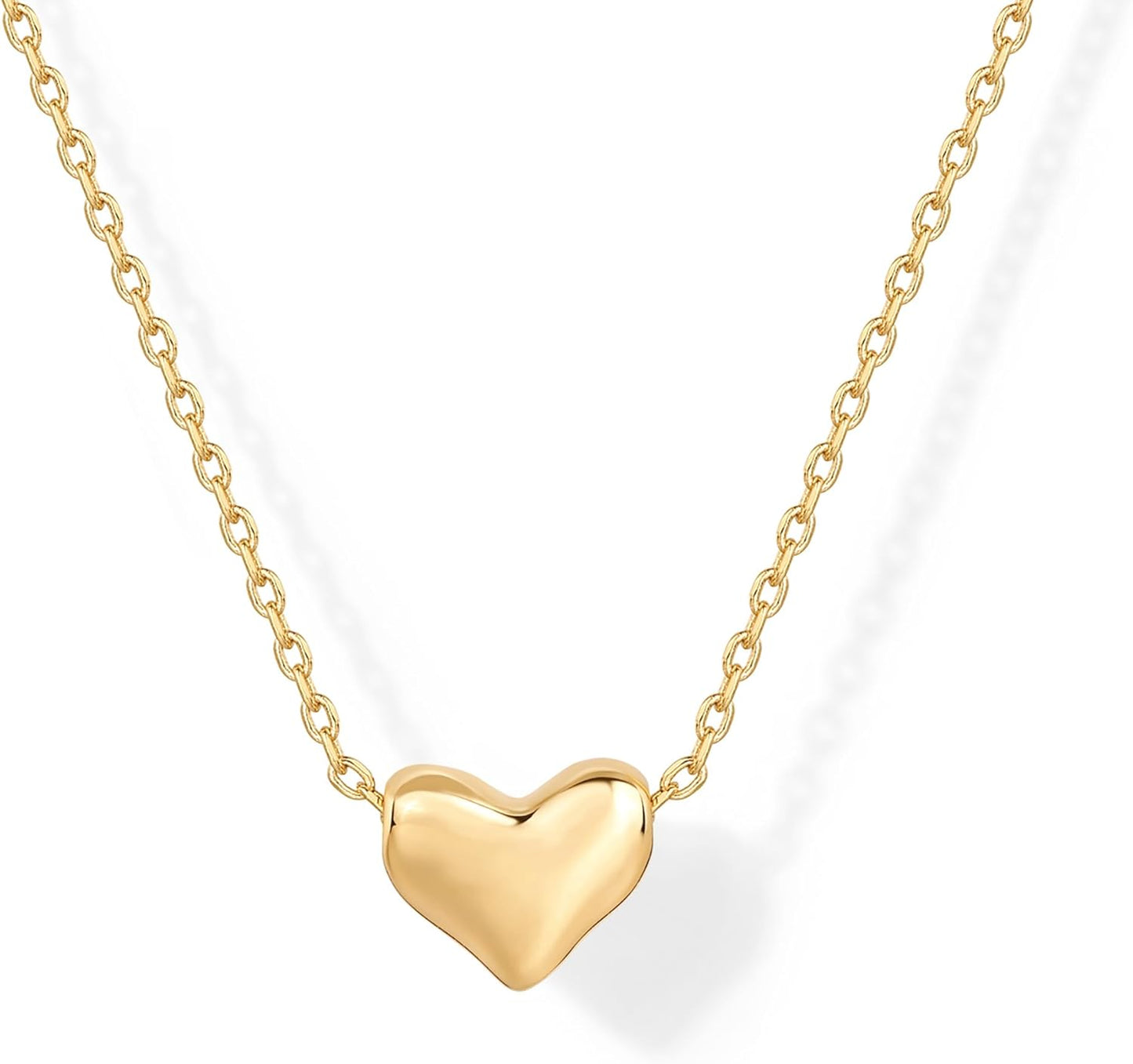 Manufacturer PAVOI 14K Gold Plated Cubic Zirconia Heart Necklace | Cute Dainty Love Pendant Necklaces for Women necklace