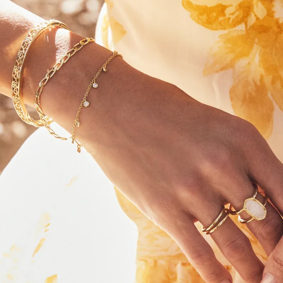 Manufacturer Kendra Scott Kassie Set of 3 Chain Bracelets, Fashion Jewelry for Women bracelets