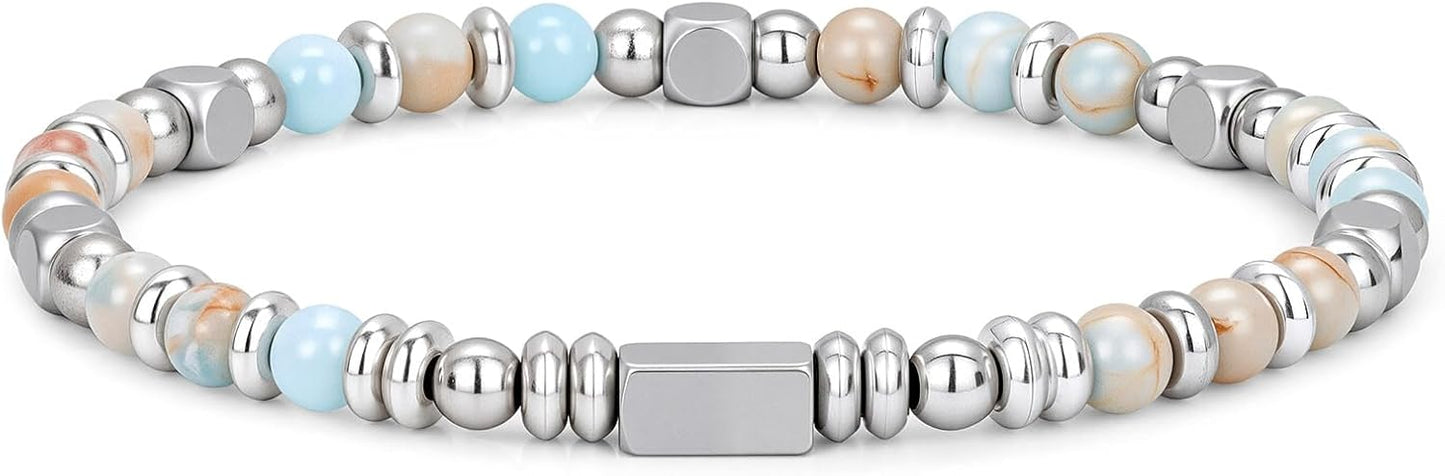 Manufacturer GolbalJew Healing Bracelet For Women Anxiety Beaded Bracelets Jewelry Healing Stone Crystal Bracelet Stress Relief Yoga Beads Chakra Bracelets Gifts For Women pink bracelets