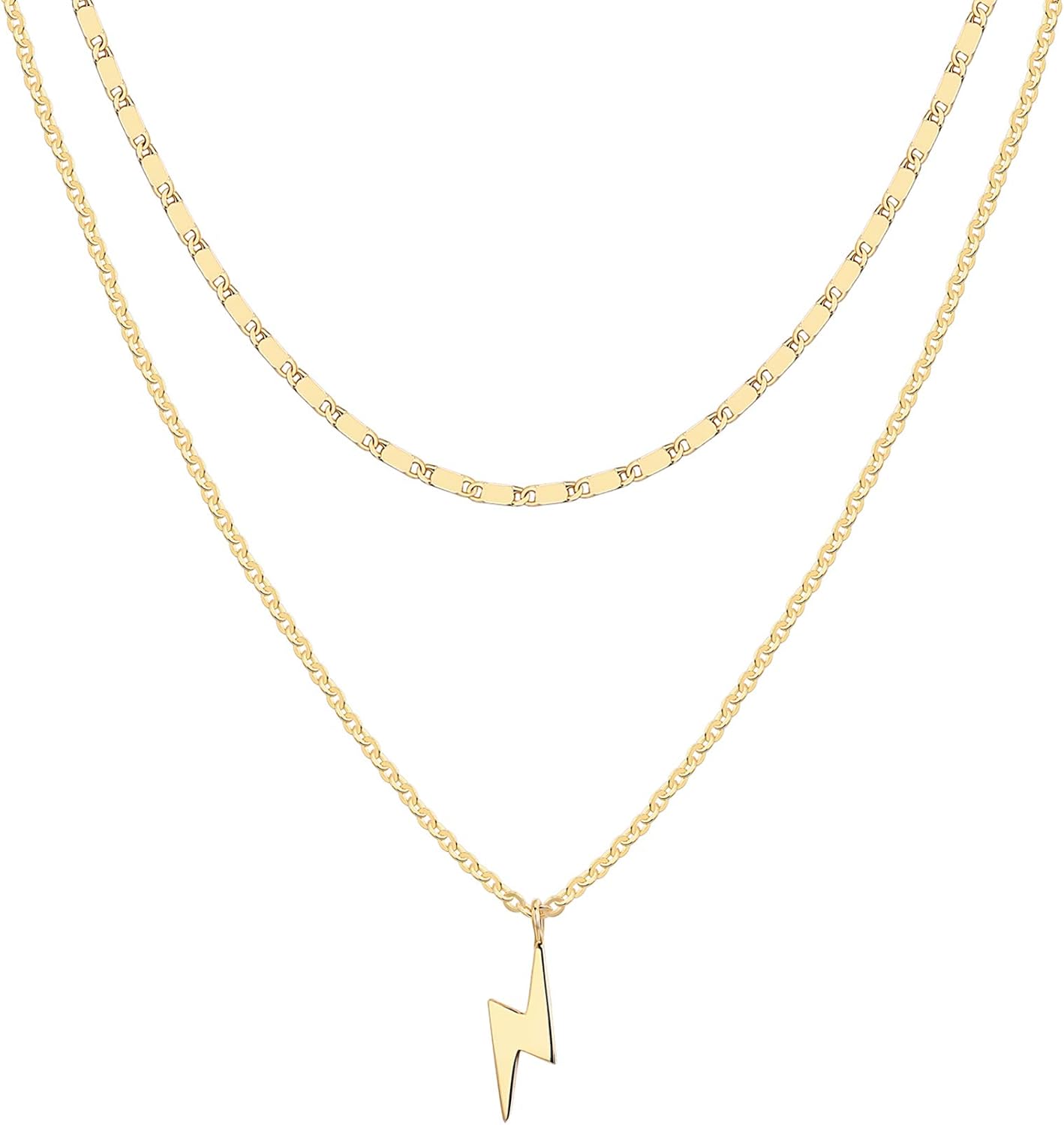 Manufacturer PAVOI 14K Gold Plated Layering Necklaces | Stylish Minimalist Design Pendant Necklaces | Butterfly, Heart, Lock, Evil Eye, Coin, Lightning Bolt, Circle, Cross Pendants for Women Necklace