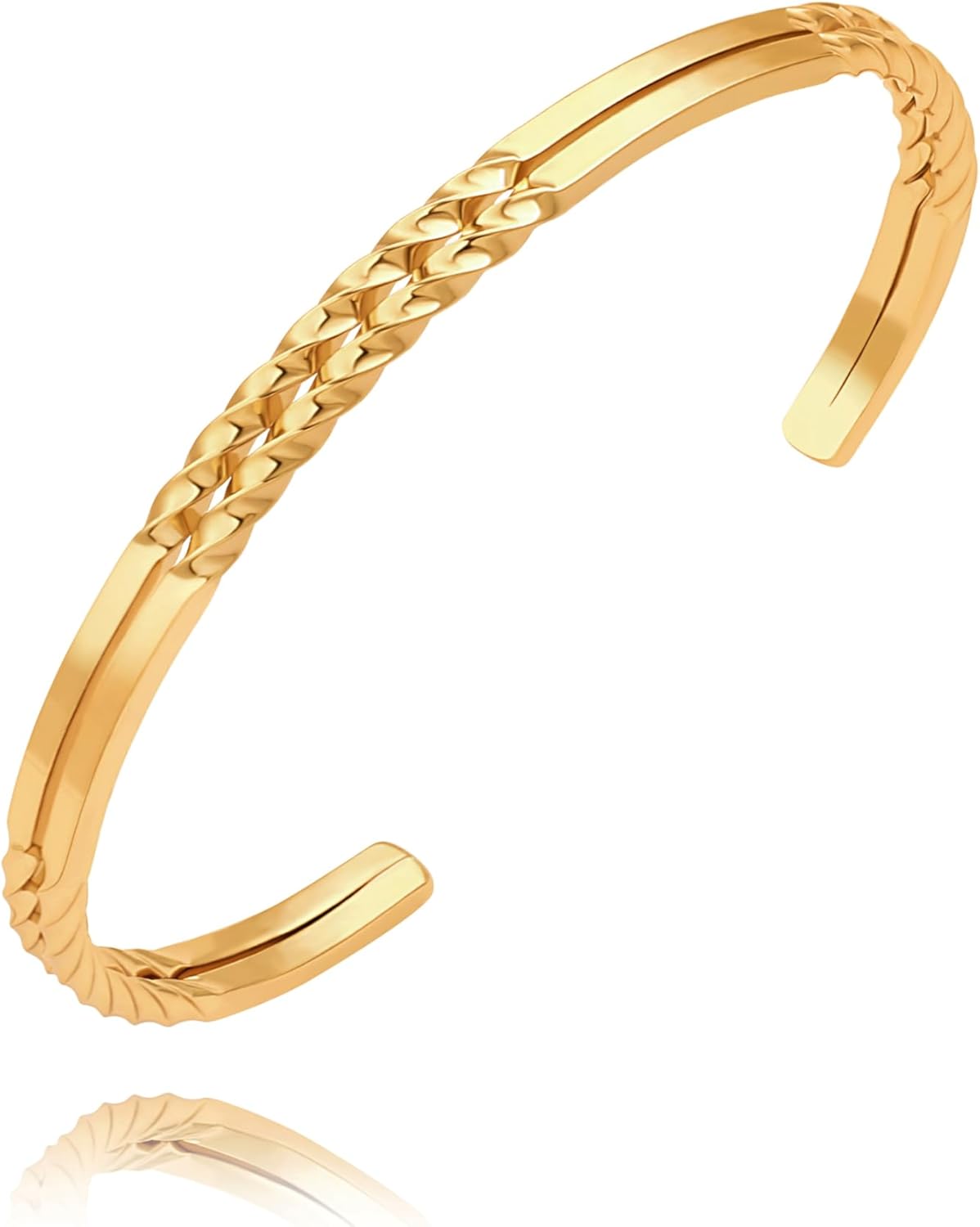 Manufacturer PERNNLA PEARL Dainty Gold Bar Bracelet for Women Simple Delicate Thin Cuff Bangle Hook Bracelet 18K Gold Plated Handmade Minimalist Jewelry bracelets