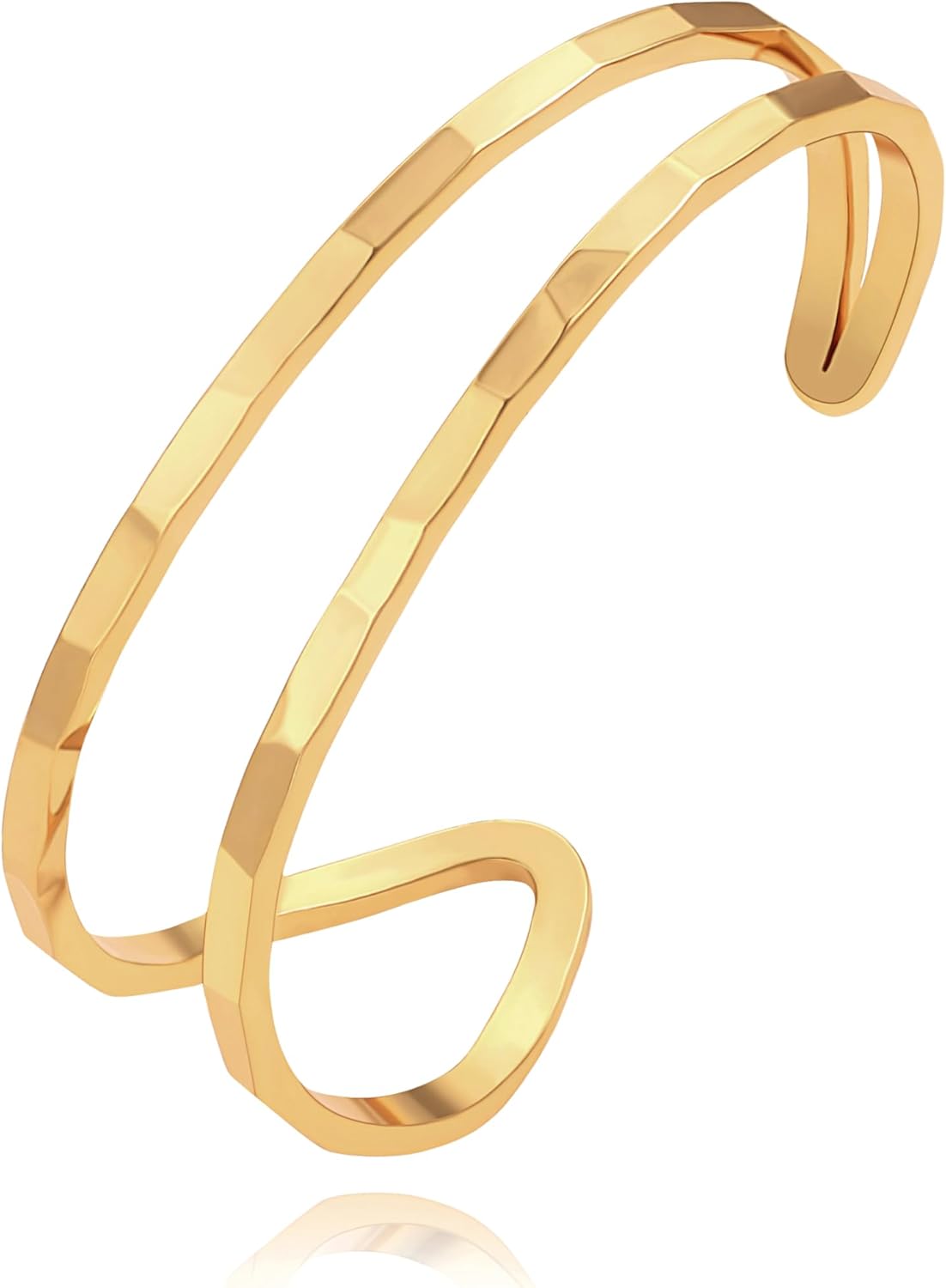 Manufacturer PERNNLA PEARL Dainty Gold Bar Bracelet for Women Simple Delicate Thin Cuff Bangle Hook Bracelet 18K Gold Plated Handmade Minimalist Jewelry bracelets