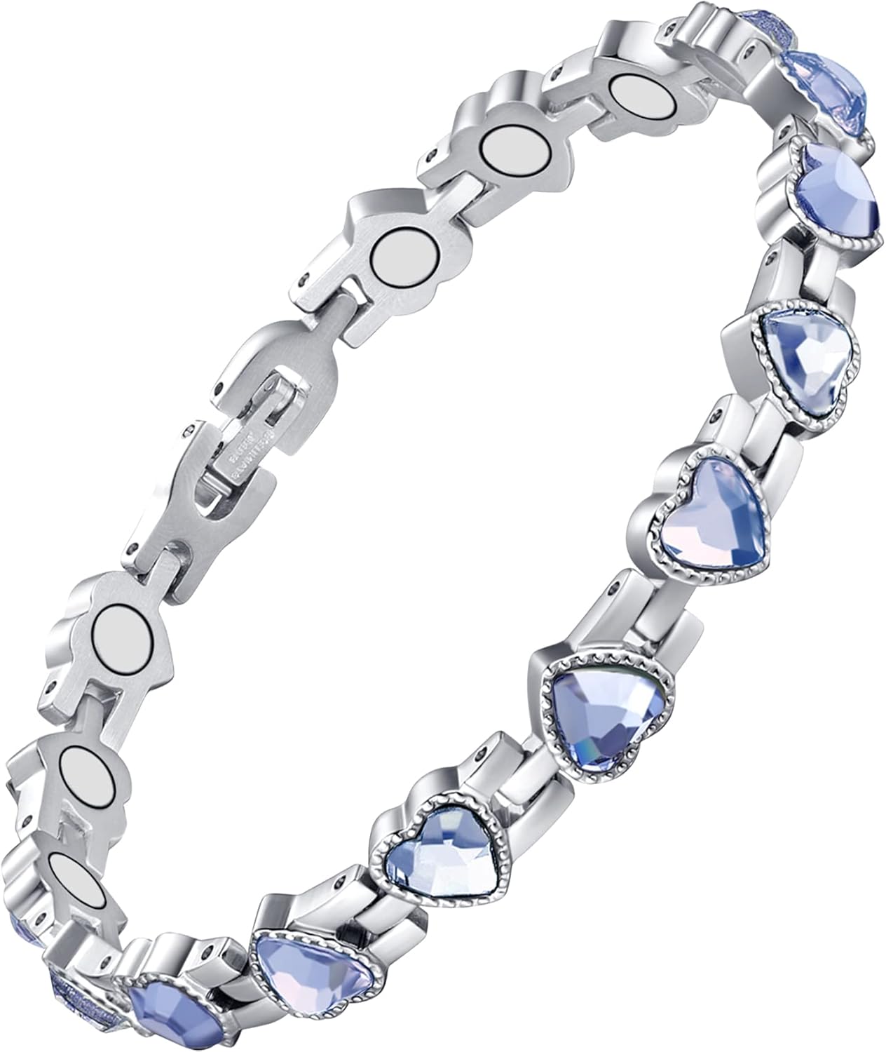 Manufacturer Feraco Magnetic Bracelets for Women, Titanium Steel Magnetic Bracelet with Neodymium Magnets & Sparkling Crystals, Jewelry Gifts bracelets