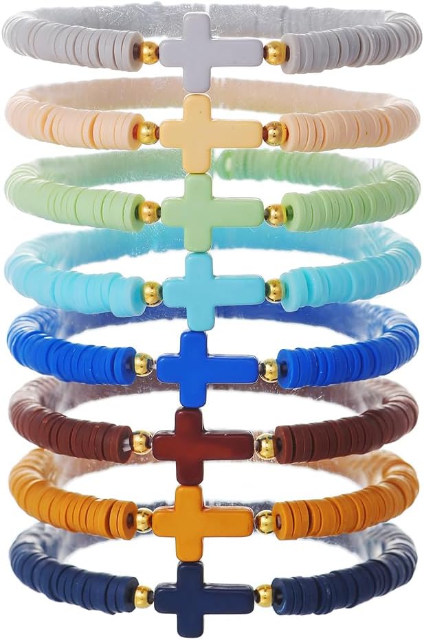 Manufacturer Friendship Bracelets Boho Stackable Bracelets for Women Surfer Heishi Clay Bead Bracelets Stretch Preppy Bracelets Colorful Boho Bracelets for Women bracelets