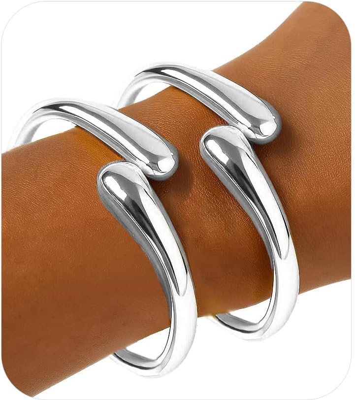 Manufacturer Gold Bangle Bracelets for Women Teens Trendy Chunky Adjustable Twist Cuff Bracelet Jewelry Gifts bracelets