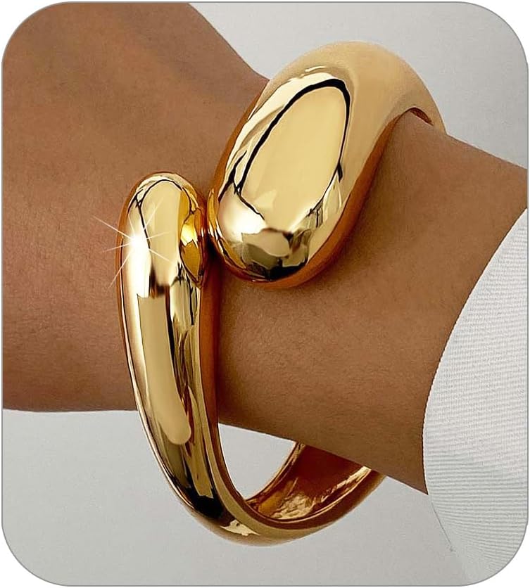 Manufacturer Gold Bangle Bracelets for Women Teens Trendy Chunky Adjustable Twist Cuff Bracelet Jewelry Gifts bracelets
