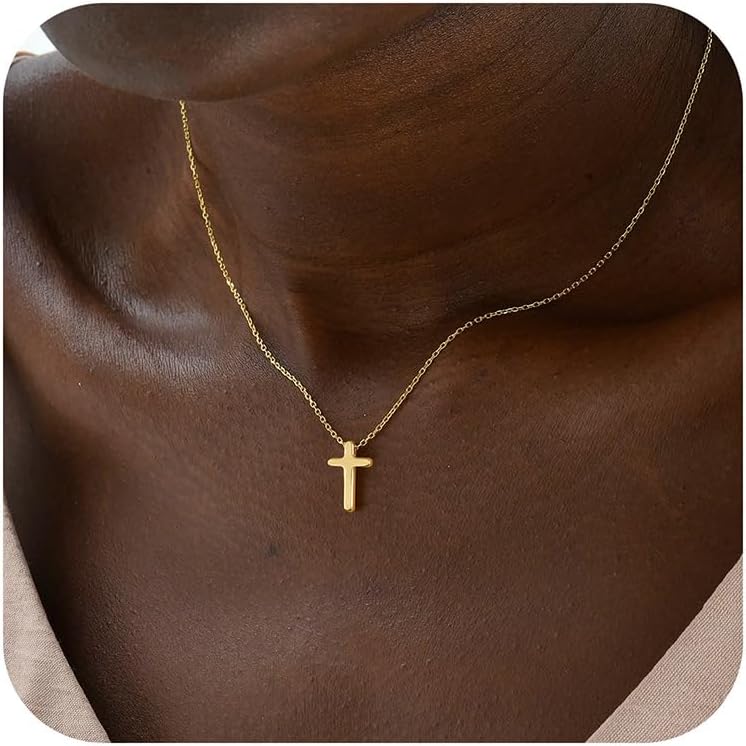 Manufacturer MONOZO Cross Necklace for Women,14K Gold Plated Cross Necklace Layered Gold Cross Necklace Tiny Sideway Cross Choker Necklace Gold Cross Necklaces for Women Trendy Gold Jewelry Gifts for Women Trendy necklace