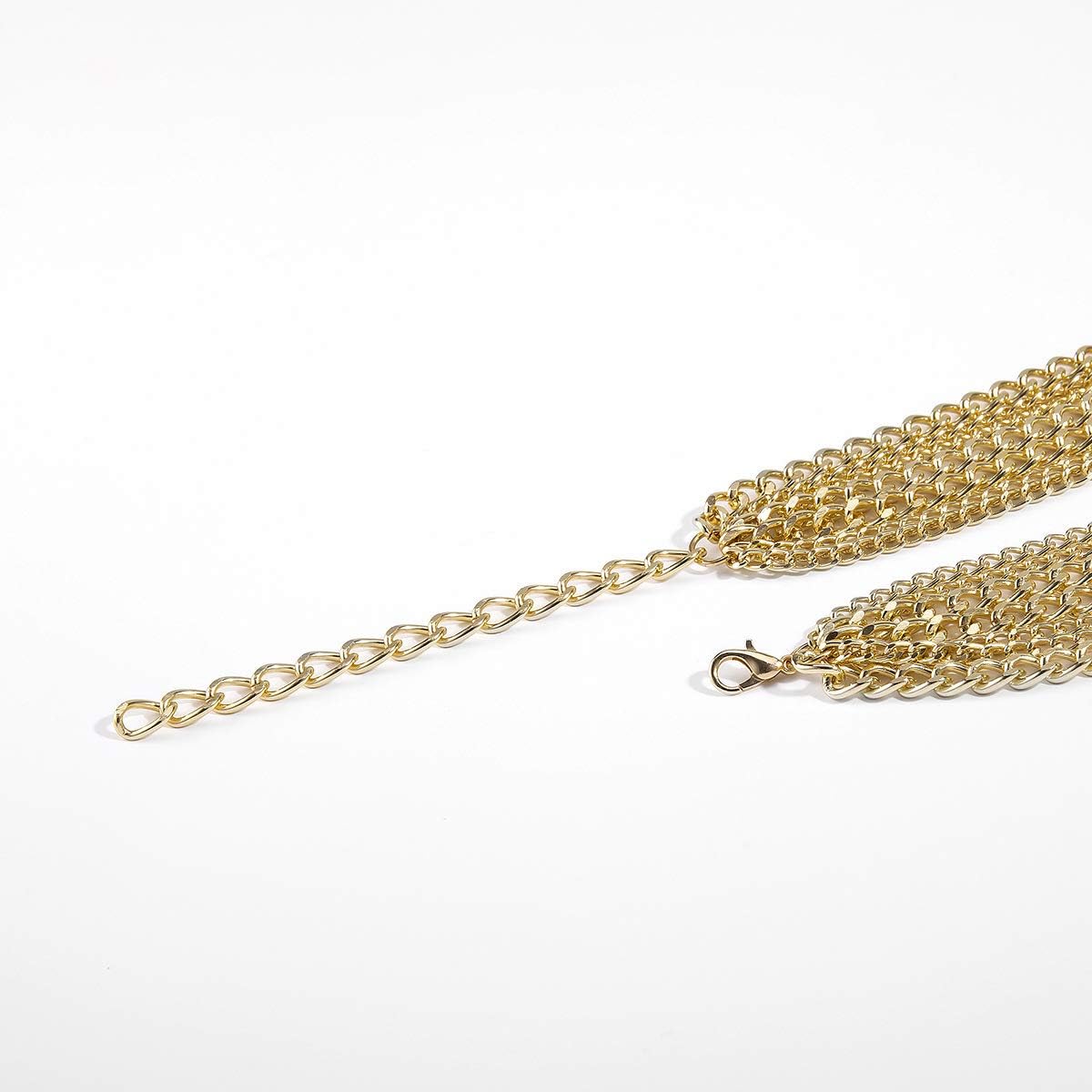 Manufacturer CSIYANJRY99 Chunky Gold Necklaces for Women,Multilayer Punk 80s Hip Hop Necklace,Layered Cuban Link Chain Statement Necklace 90s Freaknik Outfit Accessories for Women necklace