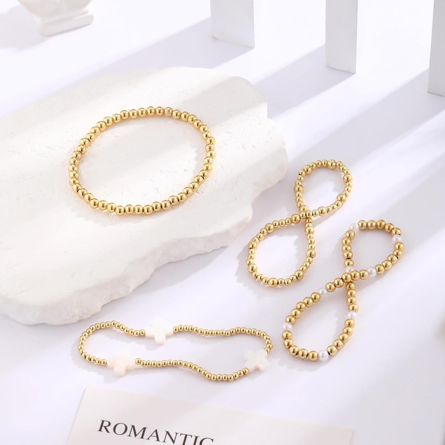 Manufacturer Bracelets for Women, Waterproof 14K Gold/Silver Plated Stackable Bracelets for Women Non Tarnish Trendy Dainty Paperclip Figaro Box Herringbone Hand Chain Bracelet Pack Stack Adjustable Jewelry for Women bracelets