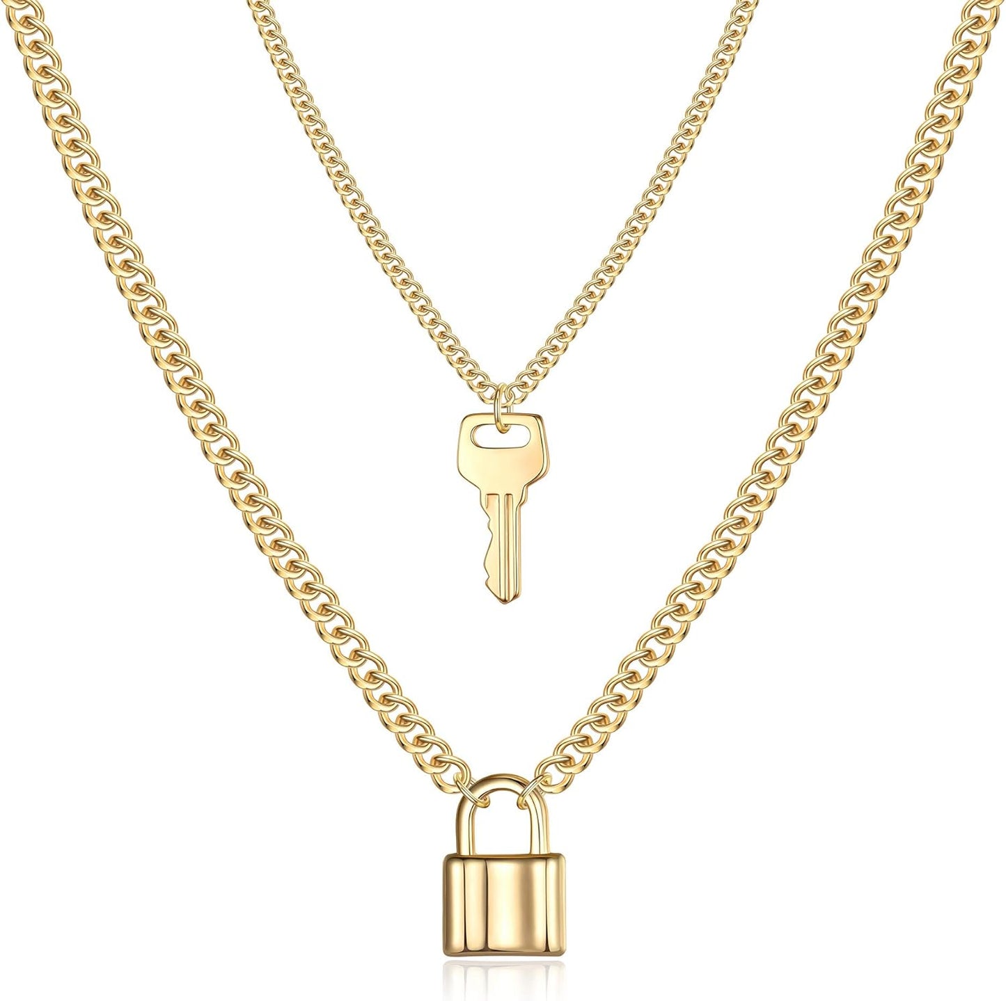 Manufacturer Turandoss Dainty Layered Choker Necklace, Handmade 14K Gold Plated Y Pendant Necklace Multilayer Bar Disc Necklace Adjustable Layering Choker Necklaces for Women necklace
