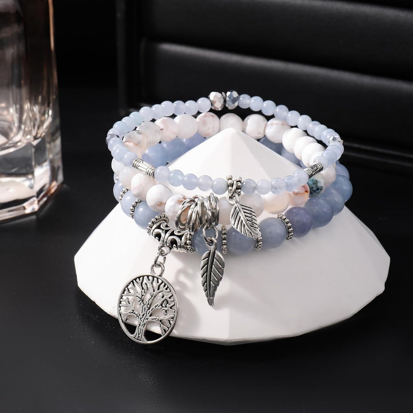 Manufacturer Jardme Healing Crystal Bracelets for Women, 8mm Beaded Natural Stone Stretch Chakra Bracelets Tree of Life Bracelet Jewelry Gifts for Women bracelets