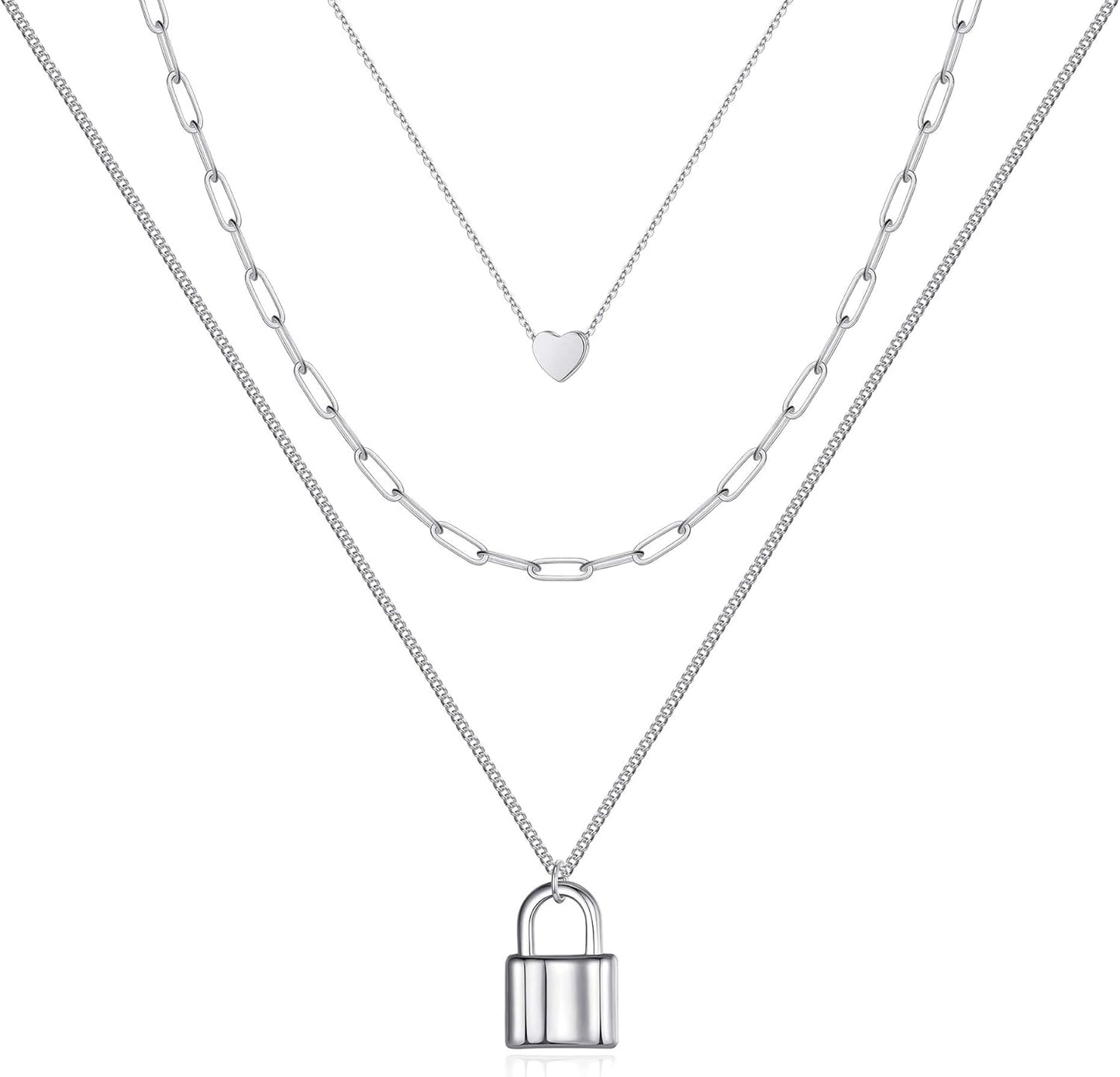 Manufacturer Turandoss Dainty Layered Choker Necklace, Handmade 14K Gold Plated Y Pendant Necklace Multilayer Bar Disc Necklace Adjustable Layering Choker Necklaces for Women necklace
