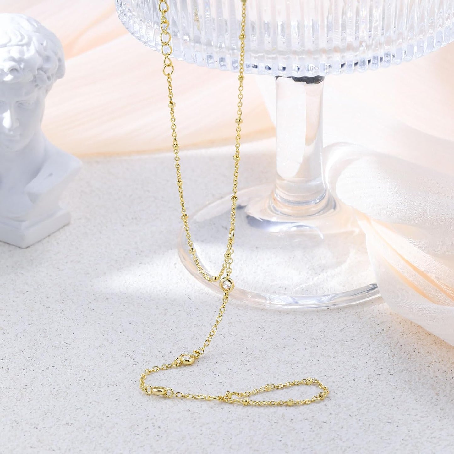 Manufacturer Bracelets for Women,14K Gold/Silver Plated Dainty Hand Chain Bracelets Trendy Ring Chain Bracelet Charm Gold Cuff Bangle Stackable Bracelets Fashion Body Jewelry Adjustable Waterproof Gifts for Her bracelets