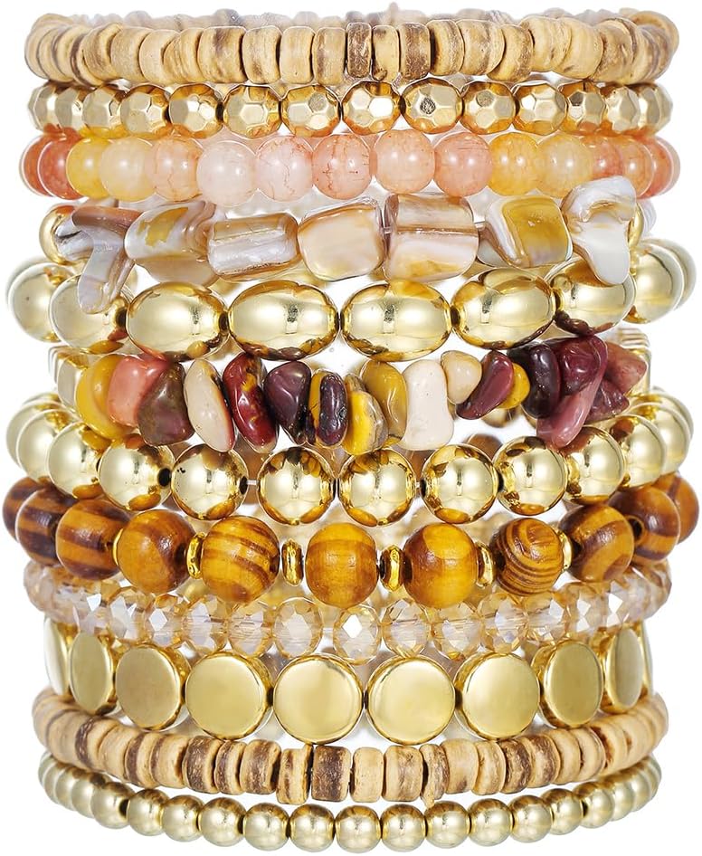 Manufacturer Friendship Bracelets Boho Stackable Bracelets for Women Surfer Heishi Clay Bead Bracelets Stretch Preppy Bracelets Colorful Boho Bracelets for Women bracelets